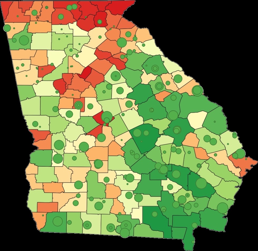 Georgia Timber Demand and Facility Map